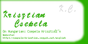 krisztian csepela business card